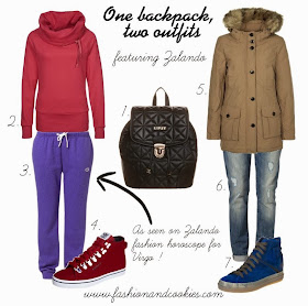 Zalando selection on Fashion and Cookies, one backpack for two outfits