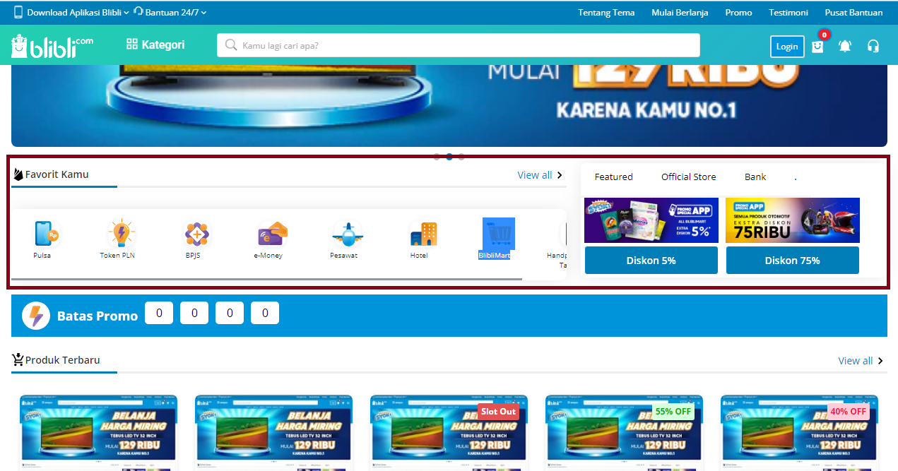 Panduan Setting Template Blibli Blogger