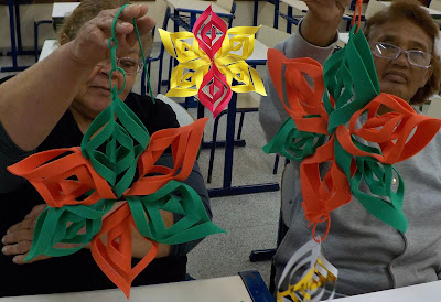 Flocos de natal de E.V.A