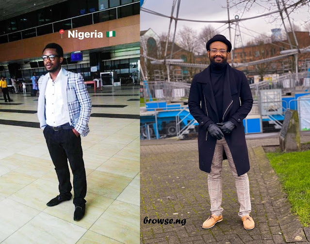 ‘The Day I Left vs Now’ - Medical Doctor Shares Cute Photos Of Him After Leaving Nigeria