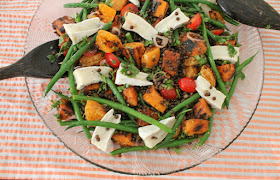 Food Lust People Love: When you want to lighten up your menu for the holidays, this salade composée of “roasted” sweet potatoes, lentils and French beans, dressed with a shallot vinaigrette, Mandarin oranges and cilantro is perfect. Festively colored and full of flavor, it's substantial enough to be a main course, or serve smaller portions as a starter or side dish.