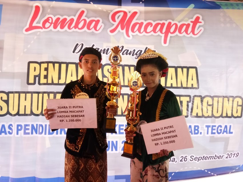 DUA PERWAKILAN SMP N 2 BALAPULANG BERHASIL MERAIH JUARA DI LOMBA MACAPAT 2019 KAB TEGAL