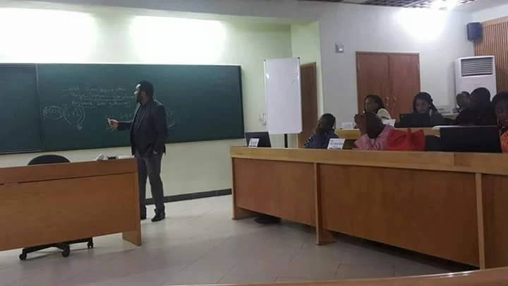 Taking a class at Lagos Business School. He who knows the way shows the way
