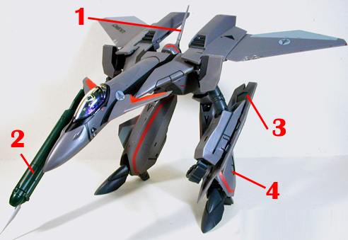 Macross Plus VF-11B Thunderbolt Armament weapon position