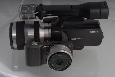 sony nex-5 nex-vg10 camera system camcorder