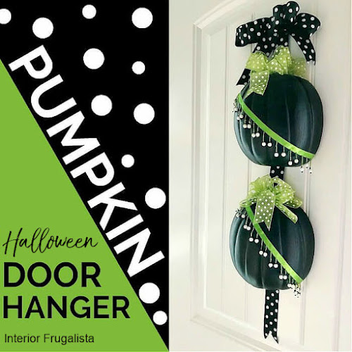  Unscary Half Pumpkin Door Hanger For Halloween