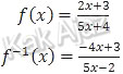 Menyelesaikan soal invers fungsi pecahan menggunakan rumus, soal no. 5 matematika IPS UN 2018