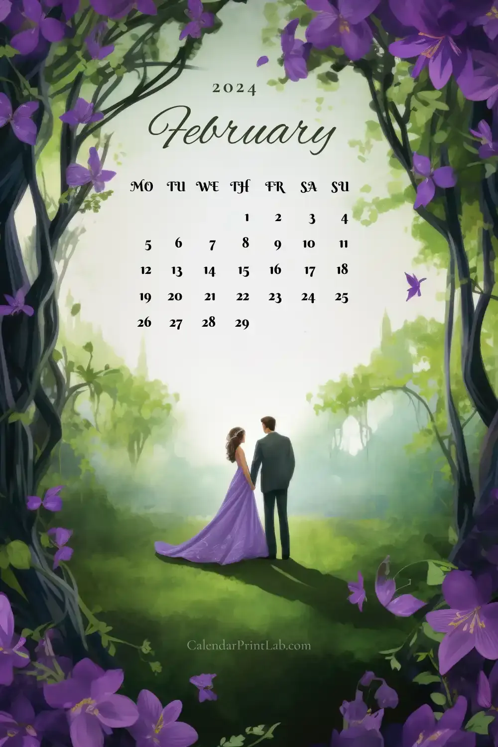 Download February 2024 iPhone Calendar