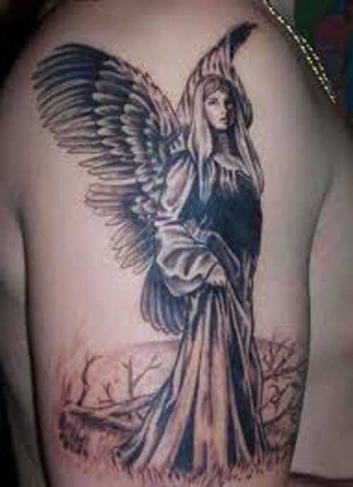 Beautiful angel tattoos Design on hand