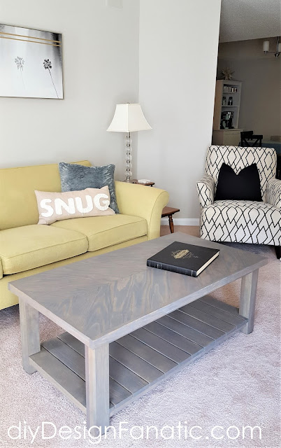 farmhouse coffee table, stain, farmhouse style, diy