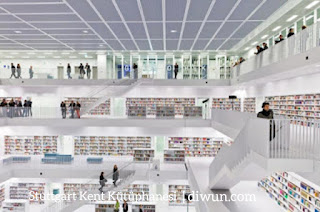 Yi Architect tarafından 2011 yılında tasarlanmıştır. Kütüphane, sadece beyaz ve maviyle yapılmış küp şeklindedir. Binanın katlarını birbirine bağlayan rastgele yerleştirilmiş merdivenler vardır.