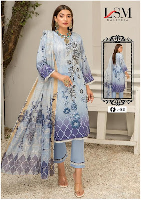 LSM Firdous Queen vol 8 Pakistani dress Material catalog