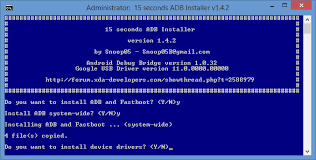 ADB installer Apk Android, Fastboot & Drivers