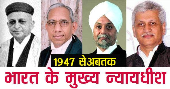 भारत के मुख्य न्यायाधीशों की सूची (1947-2022) | List of Chief Justice of Supreme Court of India 