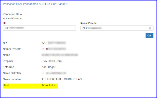 cek hasil pengumuman PPPK guru