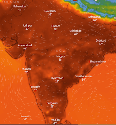 india heatwave map 2023