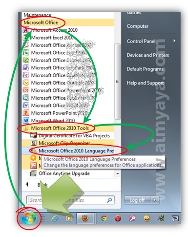 Kita biasa memakai aplikasi Microsoft word Cara Membuat Tampilan Ms Office 2010 Dalam Bahasa Indonesia