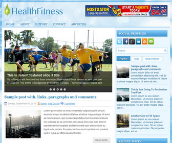 HealthFitness 2 Column Blogger Template