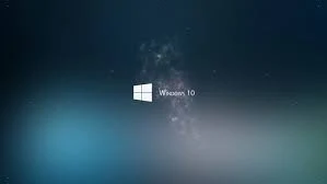 Windows logo on a rectangle canvas of blue and black gradient