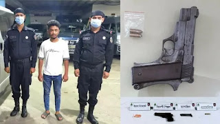 Youth arrested with foreign weapons in Sonaimuri