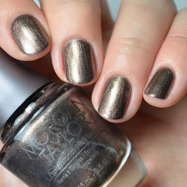 brown shimmer metallic nail polish