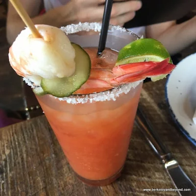 Michelada beer cocktail at Southerleigh Fine Food and Brewery in San Antonio, Texas