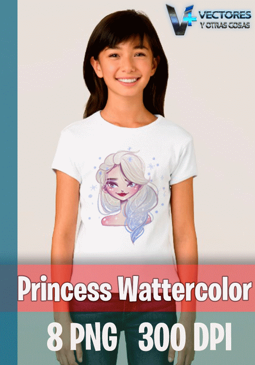Princesas Wattercolor