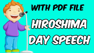 Hiroshima day speech in english with pdf file