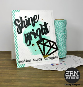 SRM Stickers Blog - Diamond in the Rough by Cathy H.- #cards #layout #17turtles #digitalcutfiles #stickers #borders #twine #stickerstitches 
