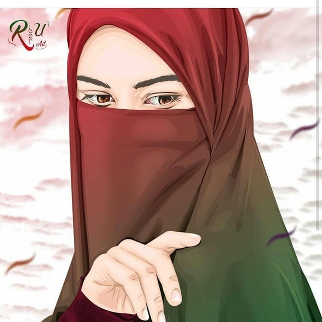 Kumpulan Wallpaper Kartun Hijab Muslimah Bercadar Terbaru - Cartoon Hijabi