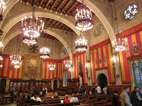 El Saló de Cent inside the City Hall of Barcelona