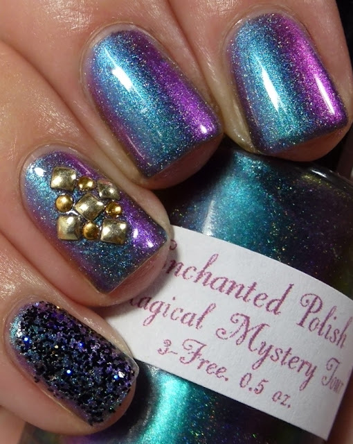 Magical Mystery Tour, Enchanted Polish, CrowsToes Triple Black Diamond, studs