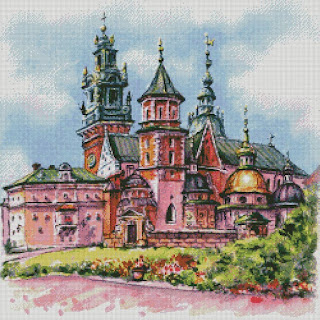 free cross stitch of wawel castle in krakow poland
