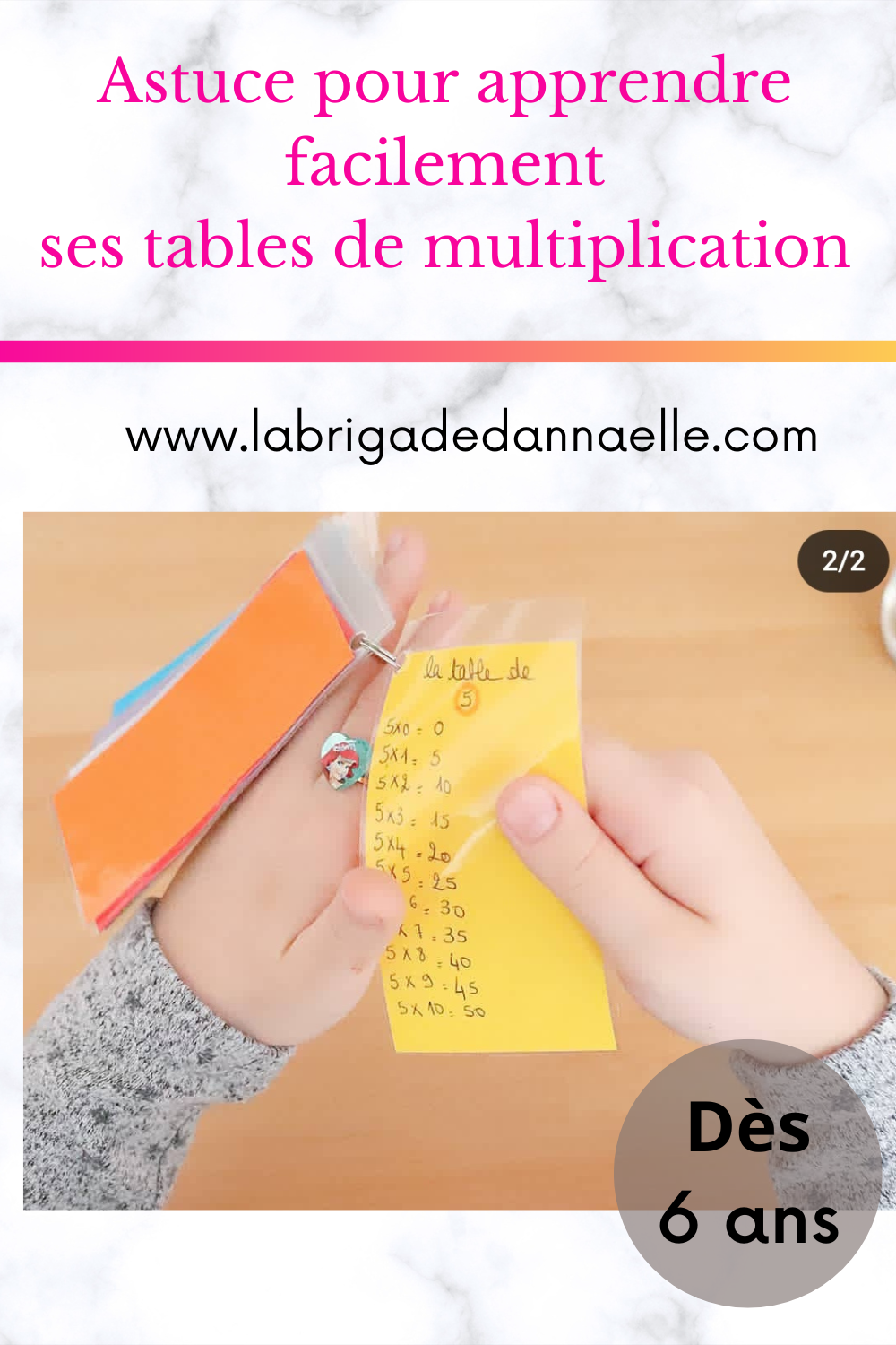40 idées pour connaître ses tables de multiplication