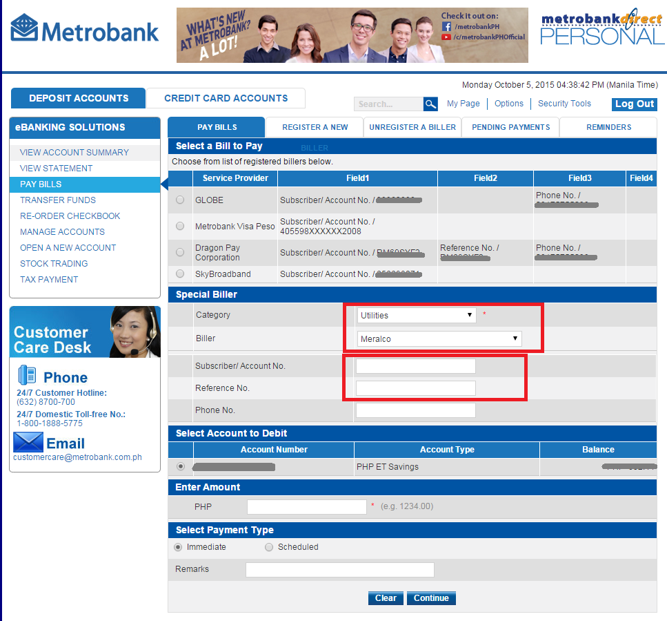 How To Pay Meralco Bills Using Metrobank Direct? - My How To Diary