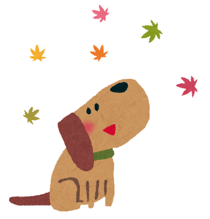 紅葉のイラスト 犬 かわいいフリー素材集 いらすとや