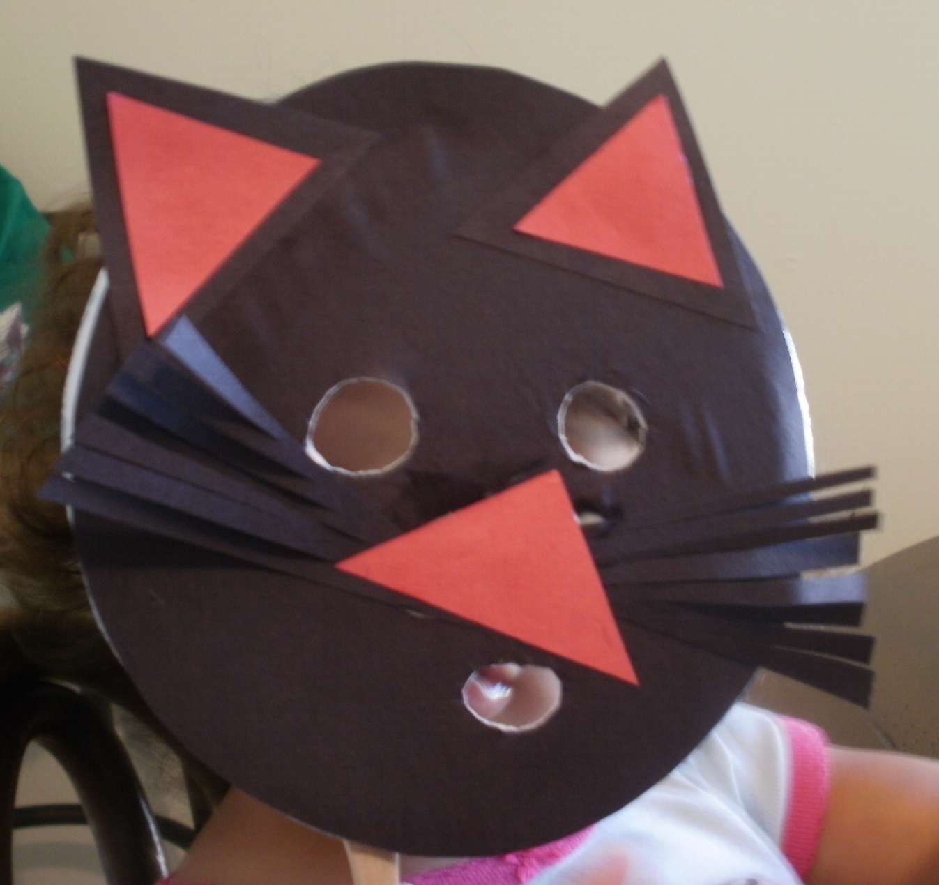 what else would we make than a black cat. A mask to be exact,