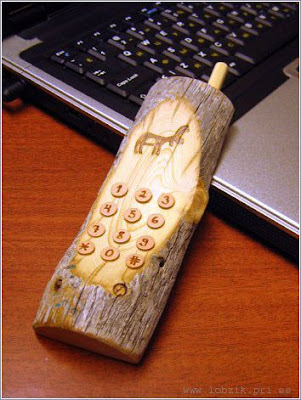 Russian Wooden Cellphone Seen On www.coolpicturegallery.net