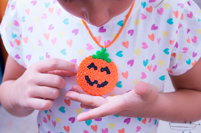 Especial Halloween: colgante calabaza de Hama