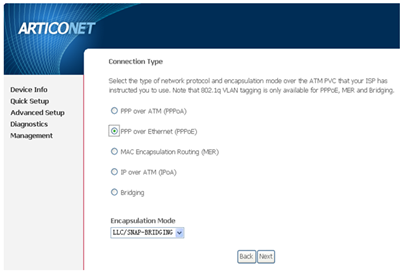 PPPOE menu