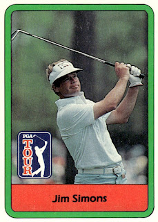 golfer Jim Simons pictured on 1982 Donruss trading card