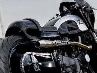 glory buell xb9 drag and cafe by hide motorcycle back right angle