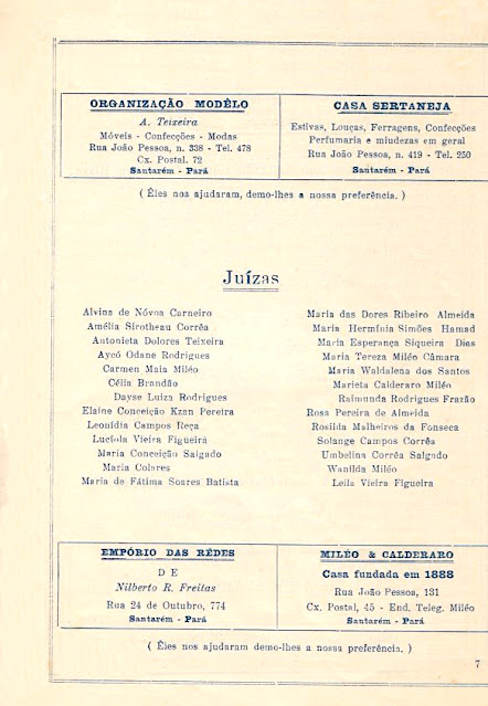 PROGRAMA DA FESTA DE NOSSA SENHORA DA CONCEIÇÃO - 1967 - PAG 7