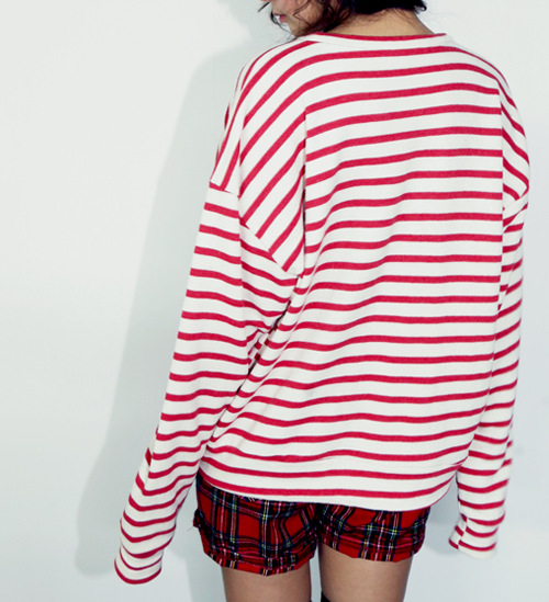 Loose Striped Pullover Shirt