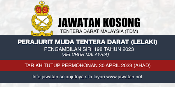Jawatan Kosong Tentera Darat Malaysia (TDM) 2023