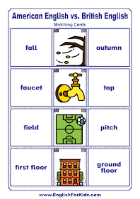 Differences between American English and British English words