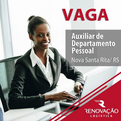 Vaga para Auxiliar de Dep. Pessoal em Nova Santa Rita