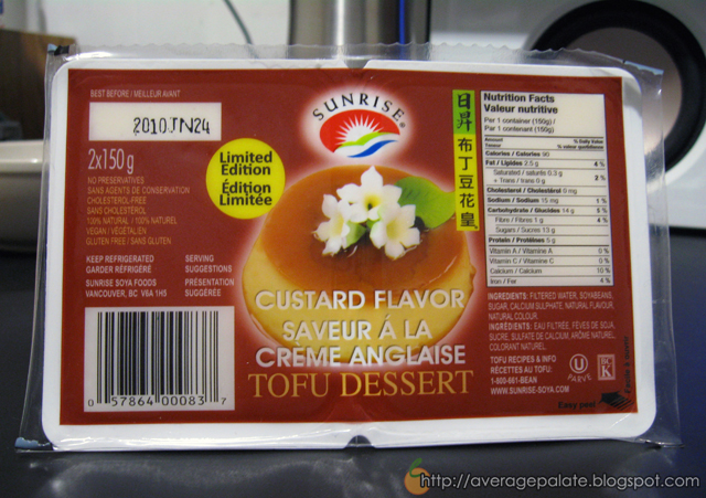 Sunrise Tofu Dessert, Flan Caramel Custard Flavour