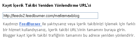 Blogger'da RSS yönlendirmesi