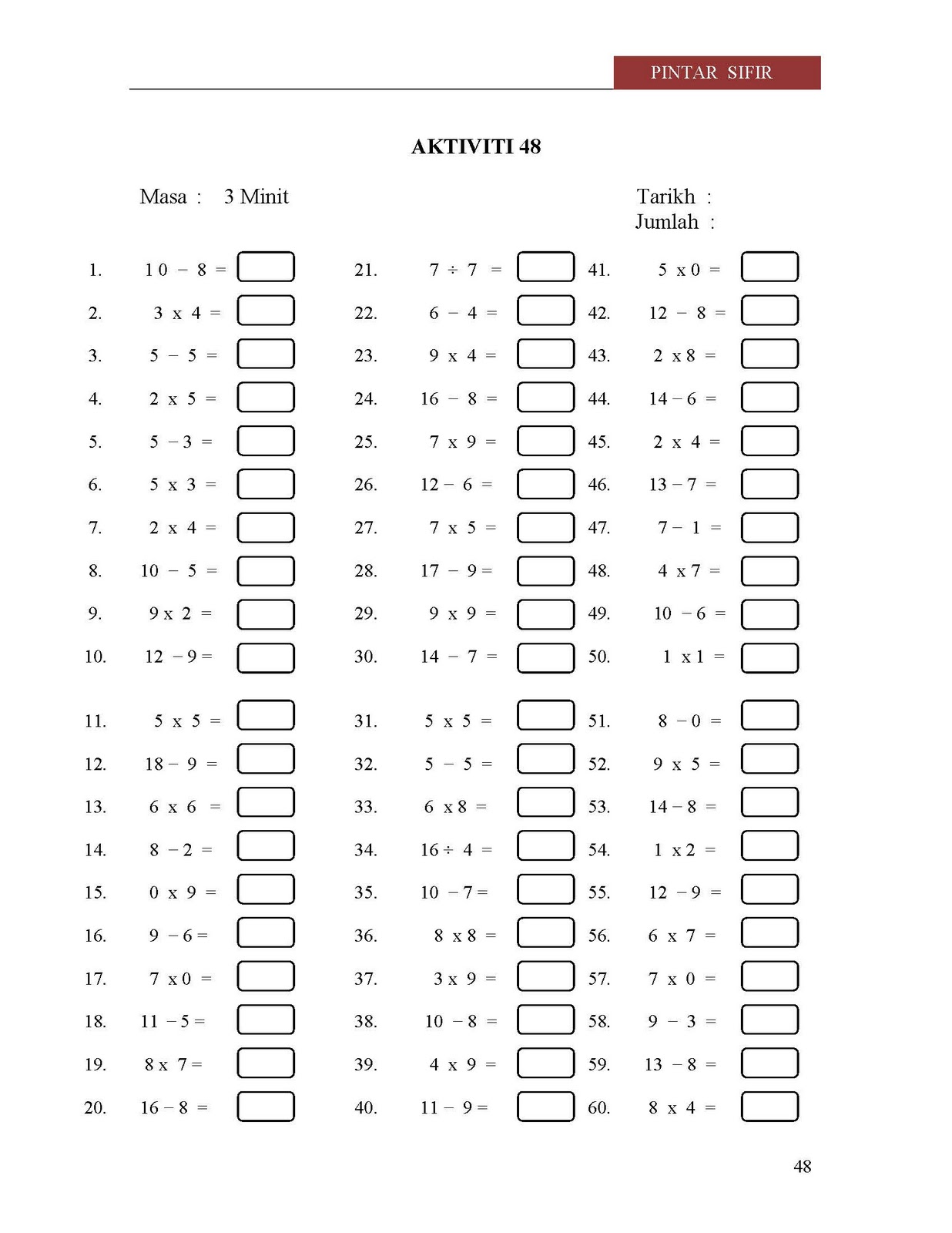 KOLEKSI BAHAN MATEMATIK  BENTUK DAN RUANG